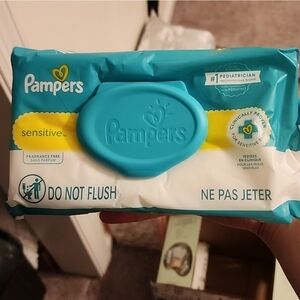 3 packs of Pampers Sensitive Wipes